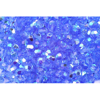 Fire Polished Beads 4mm Sapphire AB 30050/28701 | Rutkovsky