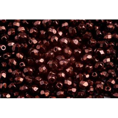 Fire Polished Beads 4mm Metallic Bronze 23980/57903 | Rutkovsky