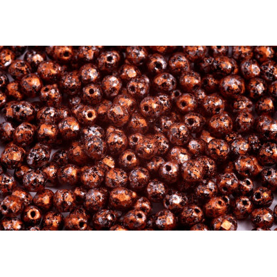 Fire Polished Beads 4mm Tweedy Copper 23980/45703 | Rutkovsky