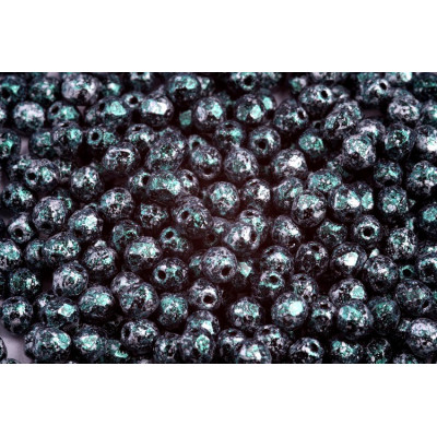 Fire Polished Beads 4mm Tweedy Green 23980/45707 | Czech Glass