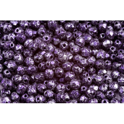 Fire Polished Beads 4mm Tweedy Violet 23980/45710 | Rutkovsky