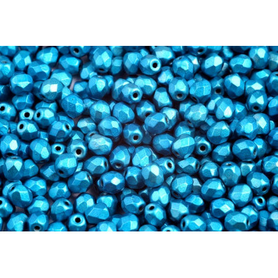 Fire Polished Beads 4mm Metalust Turquoise 23980 | Czech Glass