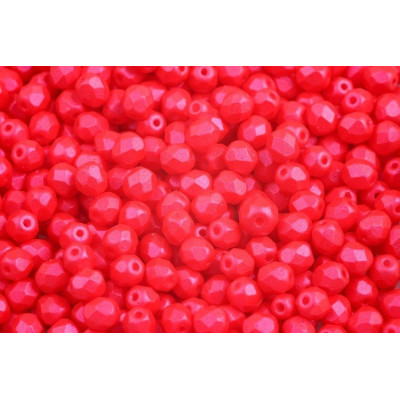 Fire Polished Beads 4mm Neon Watermelon 24502 | Czech Glass