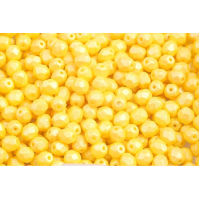 Fire Polished Beads 4mm Lemongrass Yellow 03000/24503 | Glass Beads