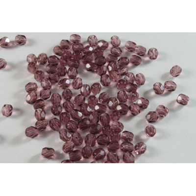 Fire Polished Beads 4mm Violet 4536 | Czech Glass Beads