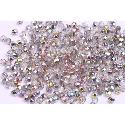 Fire Polished Beads 3mm Crystal AB 4976 | Czech Glass Beads