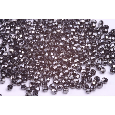 Fire Polished Beads 3mm Black Hematite 4982 | Czech Glass