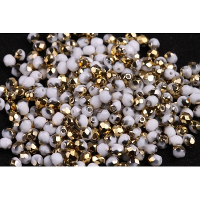 Fire Polished Beads 3mm White Amber 02020/26441 | Rutkovsky