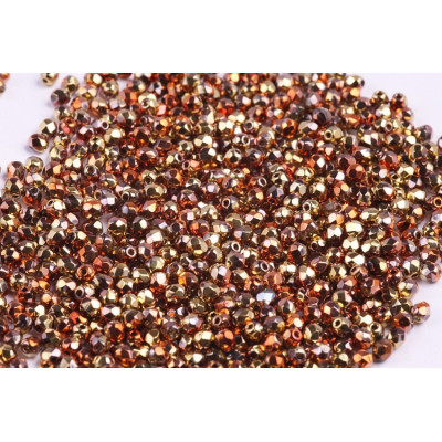 Fire Polished Beads 3mm Metallic Copper 02020/98542 | Czech Glass