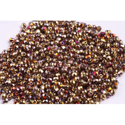 Fire Polished Beads 3mm Bronz 02020/98545 | Czech Glass Beads