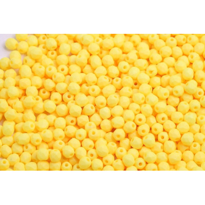 Fire Polished Beads 3mm Yellow Silk Matte 02010/29573 | Rutkovsky