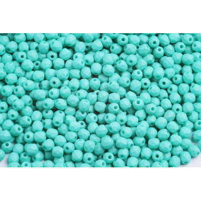 Fire Polished Beads 3mm Turquoise Silk Mat 02010/29569 | Czech Glass