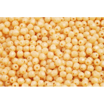 Fire Polished Beads 3mm Opaque Light Beige 13010 | Rutkovsky