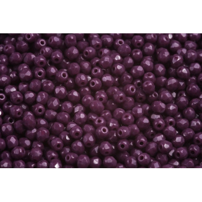 Fire Polished Beads 3mm Luster Opaque Violet 23020 | Czech Glass