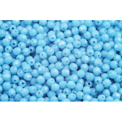 Fire Polished Beads 3mm Turquoise Blue 63030 | Czech Glass