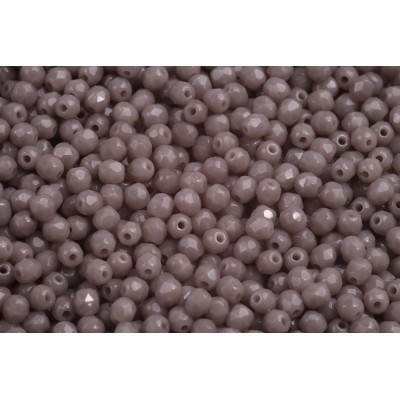 Fire Polished Beads 3mm Opaque Grey 43020 | Czech Glass