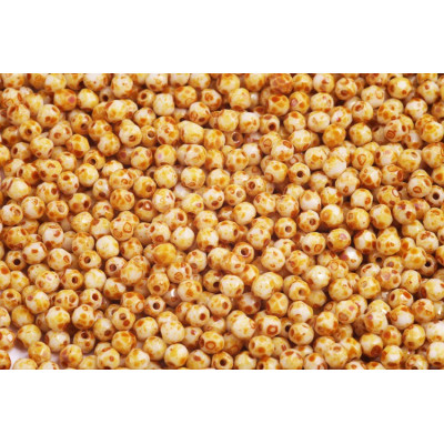 Fire Polished Beads 3mm White Alabaster Travertine 02010/86800