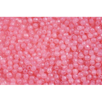 Fire Polished Beads 3mm Milky Pink 71000 | Czech Glass Beads