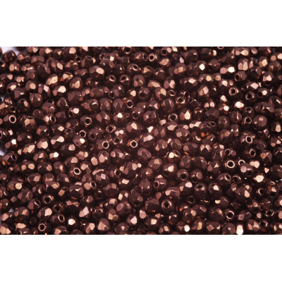 Czech Fire Polished Beads 3mm Jet Bronze 23980/14415 | Rutkovsky