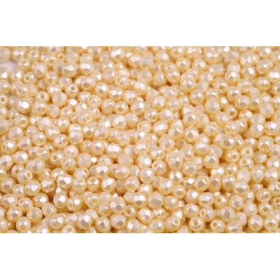 Fire Polished Beads 3mm Pastel Cream 02010/25039 | Rutkovsky