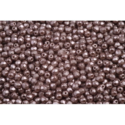 Fire Polished Beads 3mm Pastel Light Brown Coco 02010/25005 | Czech