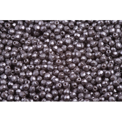 Fire Polished Beads 3mm Pastel Light Grey Silver 02010/25028