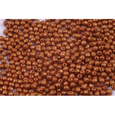 Fire Polished Beads 3mm Gold Shine Brownish Red 02010/24104