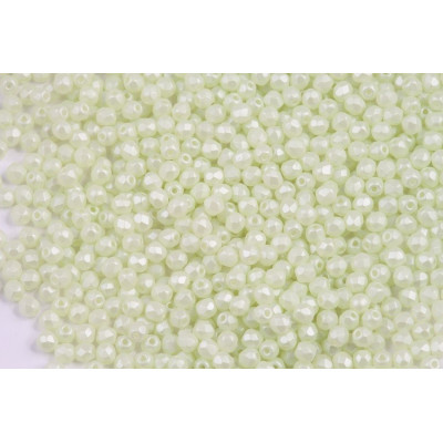 Fire Polished Beads 3mm Powder Light Green 02010/29315 | Glass