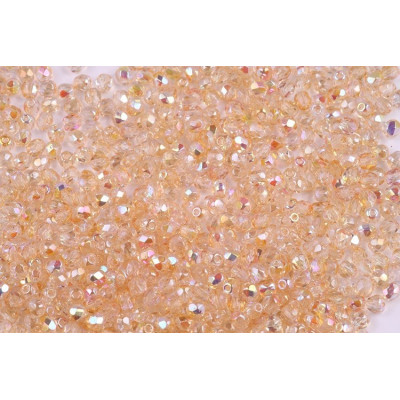 Fire Polished Beads 3mm Crystal Yellow Rainbow 00030/98531 | Glass