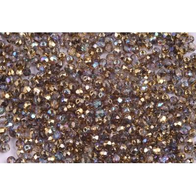 Fire Polished Beads 3mm Crystal Golden Rainbow 00030/98536 | 60pcs