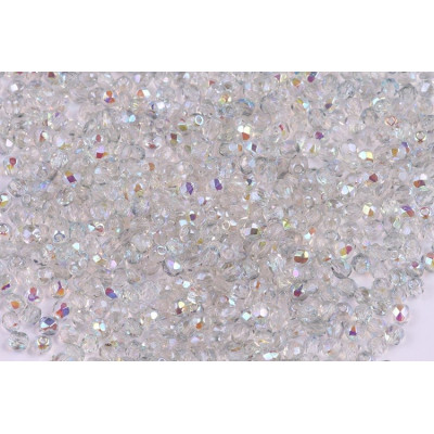 Fire Polished Beads 3mm Crystal Blue Rainbow 00030/98538 | Czech Glass