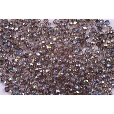 Fire Polished Beads 3mm Crystal Graphite Rainbow 00030/98537