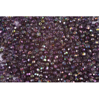 Fire Polished Beads 3mm Magic Violet Grey 00030/95500 | Czech Glass