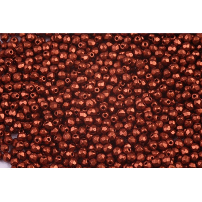 Fire Polished Beads 3mm Crystal Bronze Fire Red 00030/01750