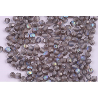 Fire Polished Beads 3mm Matte Graphite Rainbow 00030/98537 | Glass