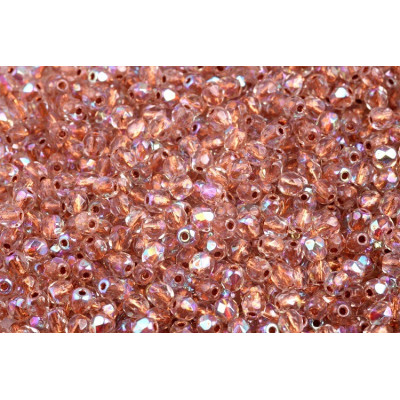 Fire Polished Beads 3mm Crystal Copper Lined AB 00030/68105/28701