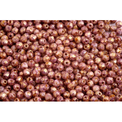 Fire Polished Beads 3mm Chalk Senegal Brown-Purple 15695 | Glass