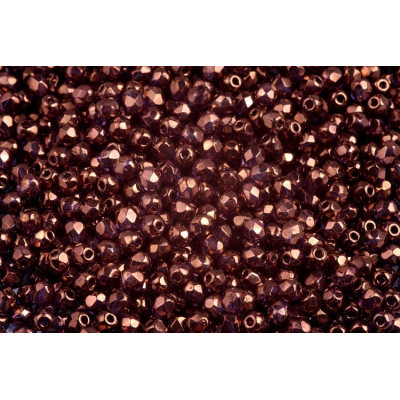 Fire Polished Beads 3mm Jet Bronze 23980/14415 | Czech Glass