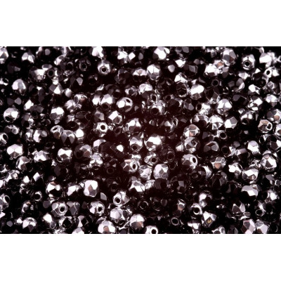 Fire Polished Beads 3mm Jet Labrador 23980/27001 | Czech Glass