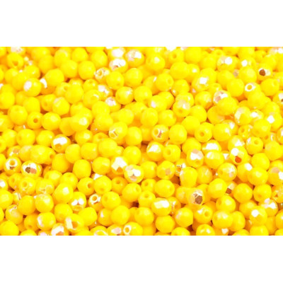 Fire Polished Beads 3mm Lemon AB 83120/28701 | Czech Glass Beads