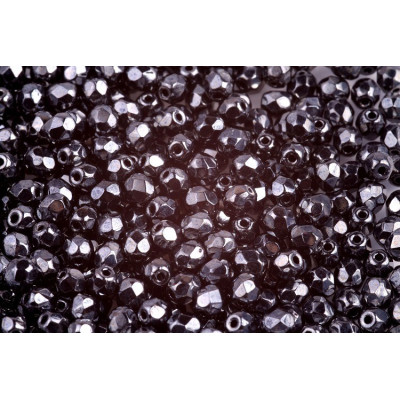 Fire Polished Beads 3mm Jet Hematite 23980/14400 | Czech Glass