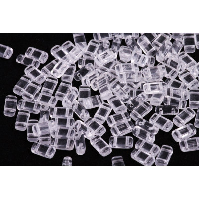 Bricks Beads 4x8 mm N. 1 CRYSTAL
