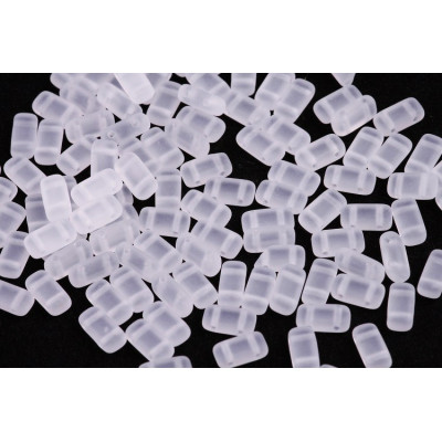 Bricks Beads 4x8 mm N. 2 CRYSTAL MAT