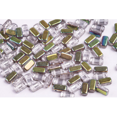 Bricks Beads 4x8 mm N. 9 CRYSTAL VITRAIL