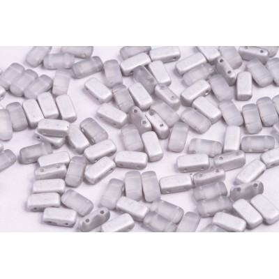 Bricks Beads 4x8 mm N. 14 CRYSTAL LABRADOR MAT