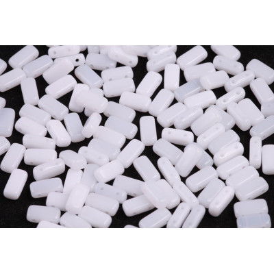 Bricks Beads 4x8 mm N. 15 WHITE ALABASTER