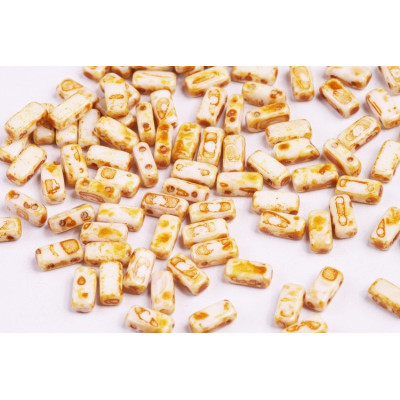 Bricks Beads 4x8 mm N. 19 WHITE TRAVERTIN