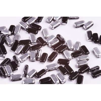 Bricks Beads 4x8 mm N. 30 JET LABRADOR