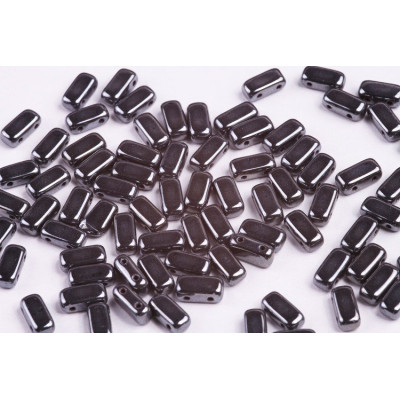 Bricks Beads 4x8 mm N. 35 JET HEMATITE