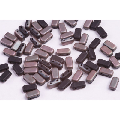 Bricks Beads 4x8 mm N. 40 Jet Apricot Medium MAT